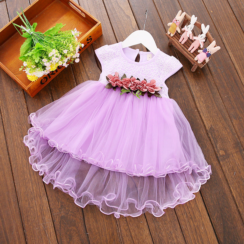 Summer New Girl's Waist Flower Princess Skirt Baby Skirt Dress
